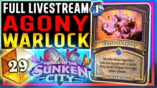 ⭐ Agony Warlock! Legend Deck - Twitch Stream VODs - Voyage to the Sunken City - Hearthstone
