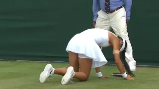 EMMA RADUCANU FALLS TO KNEES AGAINST 🇵🇱 IGA SWIATEK