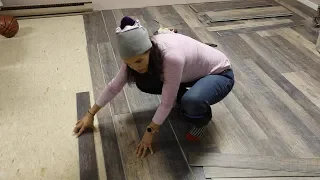 How to Install Vinyl Flooring Over Tiles (Over Linoleum Tiles) - Thrift Diving