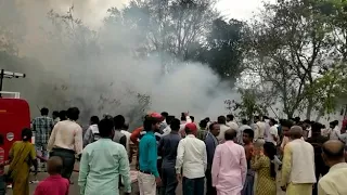 Video from tezcoverage , fire in slum at bhopal