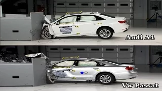 2017 Audi A4 VS Vw Passat small overlap crash test