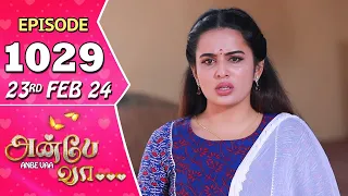 Anbe Vaa Serial | Episode 1029 | 23rd Feb 2024| Virat | Shree Gopika |Saregama TV Shows Tamil