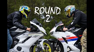 R6 vs CBR600RR - HE'S BACK FOR MORE