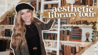 I gave my home library a makeover 📚 academia aesthetic library tour