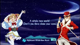 NIGHTCORE-WHOLE NEW WORLD SWITCHING VOCALS COVER