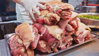 Amazing！Crispy Roast Pork Belly, Crispy Pork Skins Making / 肉肉炸彈！脆皮豬肉捲製作