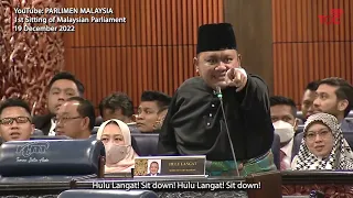 Malaysia Parliament Speaker's tough day at first day of work