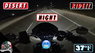 COLD Desert Night Ride! // Harley-Davidson Sport Glide FLSB