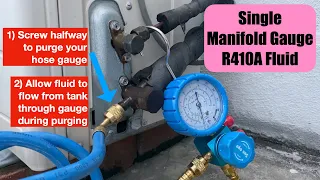 Refill air conditioner by R410A gas using single manifold after working hour (Part 3)