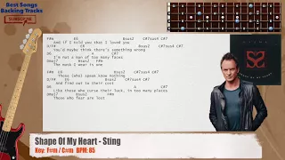 🎻 Shape Of My Heart - Sting Bass Backing Track with chords and lyrics