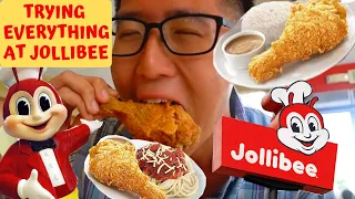 Trying EVERYTHING at JOLLIBEE (even Anthony Bourdain recommended), Angeles City, Philippines!