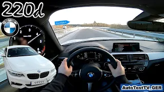 BMW 220d xDrive 2020 | MSport | 190 PS | POV TEST DRIVE | GERMAN AUTOBAHN | AutoTestTV_GER