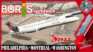 MSFS LIVE | Jazz Aerosoft CRJ9 | Frame Gen | Auto FPS | Philadelphia✈️Montreal✈️Washington