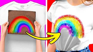 SIMPLE WAYS TO UPGRADE YOUR T-SHIRT || 5-Minute Clothes Decor Ideas!