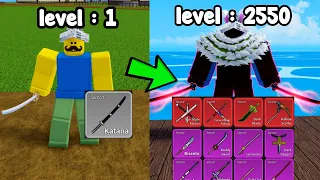 Went From Noob To Master Using Every Swords In Blox Fruits!