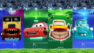 Truck Eater vs Lighting Mcqueen vs Car  Eater Exe vs Cars 3 Mater x Coffin Dance - Tiles Hop