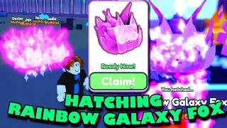 Getting NEW Dark Matter GALAXY FOX and HATCHING 1 TRILLION COINS | Pet Simulator X