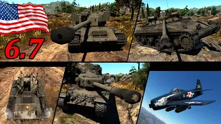 USA 6.7 | T26E1-1, T34, T92, F8F-1B, M42 | War Thunder PL