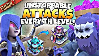 TH13 vs TH15  Attack Strategy | TH13 Ground Attack Strategy | Yeti+witch+Bowler smash