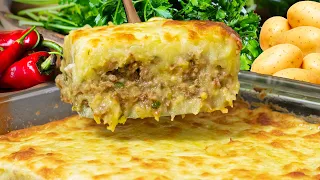 Gratin Potato with Minced Meat and Cheese! Easy and Delicious recipe.