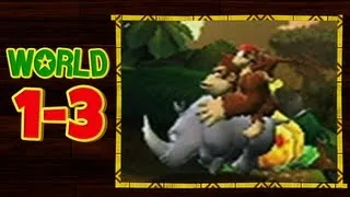 Donkey Kong Country Returns 3D - 1-3 Tree Top Bop All Puzzle Pieces and KONG Letters