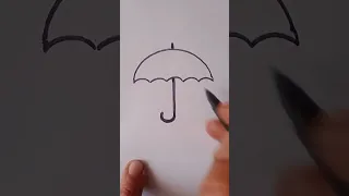 A Colourful Umbrella # Shorts # Easy Drawing