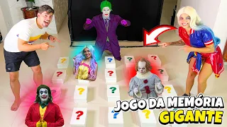 JOGO DA MEMÓRIA GIGANTE DOS VILÕES, COM A ARLEQUINA E CORINGA!! EMOCIONANTE!!