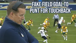 Montana State run the fake-field-goal punt for a touchback play, a breakdown