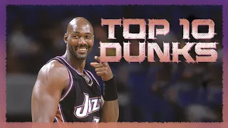 Karl Malone Top 10 Career Dunks