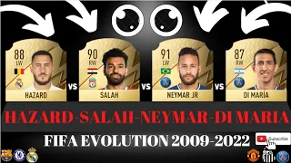 Hazard VS Salah VS Neymar VS Di María FIFA EVOLUTION! 😱🔥 | FIFA 09 - FIFA22 #FIFA22 #FIFAHistory