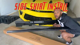 Camaro ZL1 side skirt unboxing and install on Camaro SS!!! #Thebuild