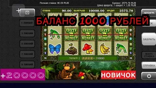 Ах.еть!Новичок поймал занос казино вулкан с депозитом 1000 рублей на телефоне, обокрал Crazy Monkey2