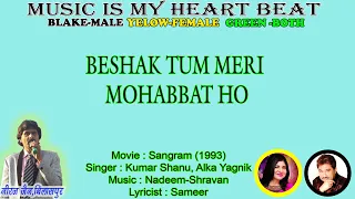 BESHAK TUM MERI MOHABBAT HO---KARAOKE WITH HINDI  LYRICS BY NEERAJ JAIN