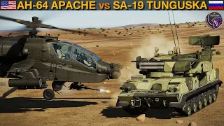 AH-64 Apache vs SA-19 Tunguska: Dogfight | DCS