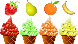 Learn Sizes with Colorful Ice Creams and Doughnuts | Best Learning Videos for Toddlers | @kidscamp