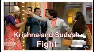 Comedian Krishna - sudesh  fighting  on stage
