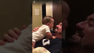 Baby laughs at fake sneeze