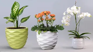 Easy cement pottery Making || Cement flower vase - Gypsum flower vase making