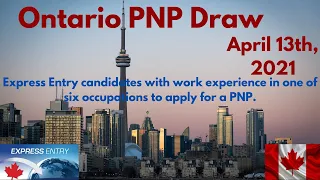 Ontario PNP Draw | OINP | 2021| Express Entry Candidates invited