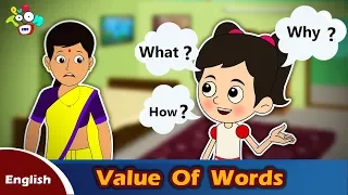 Value Of Words | Good Manners Story | English Moral Stories | English Cartoon | PunToon Kids English