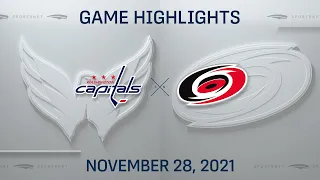 NHL Highlights | Capitals vs. Hurricanes - Nov. 28, 2021