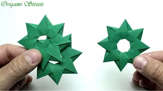 How to make a shuriken out of paper. Origami shuriken.
