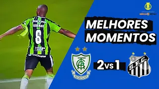 GOL POLEMICO ! O COELHO VENCE O PEIXE ! América-MG 2 x 1 Santos | Melhores Momentos Brasileirão 2024