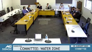 Water Zone Committee meeting for 23 August 2022