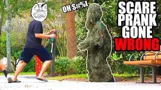 Ghillie Suit Scare Prank Goes WR0NG