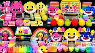 [ASMR] My BEST BabySharks & PinkFong Slime Video Collection 1Hour. Most Satisfying Slime 슬라임모음집(302)