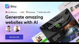 Generate Amazing Websites in Seconds with AI | Brizy AI Launch & AMA