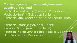 Cultos e festas religiosas - Ensino Religioso (Profa. Rosamaria Carvalho)
