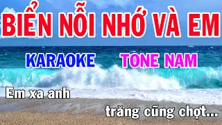 Biển Nỗi Nhớ Và Em Karaoke Tone Nam Nhạc Sống gia huy beat