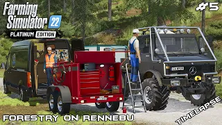 Installing FOREST CAGE on UNIMOG U1600 | Forestry on RENNEBU | FS22 Platinum Edition | Episode 5